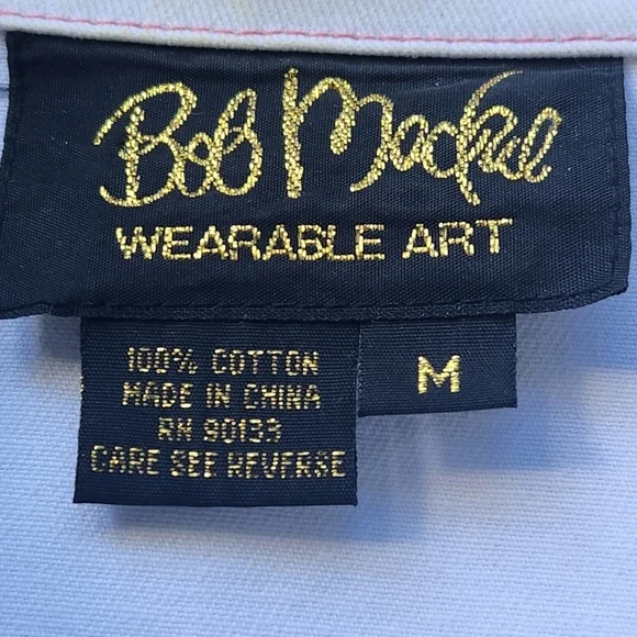 Vintage Bob Mackie Jacket Women’s Medium Cotton Wearable Art Flower Pot Full Zip - Picture 4 of 6